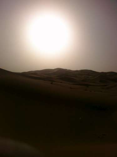 Il sole sulle Dune del Sahara